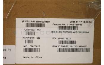 Lenovo 5H40S20469 HEATSINK Heatsink C 82R0 Robin