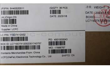 Lenovo 5H40S20511 HEATSINK Heatsink L 82TU TAISOL