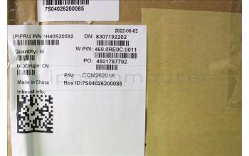 Lenovo 5H40S20592 HEATSINK Thermal module W 82R9 KIPO