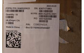 Lenovo 5H40S20623 HEATSINK Heatsink W 82Q6 HY