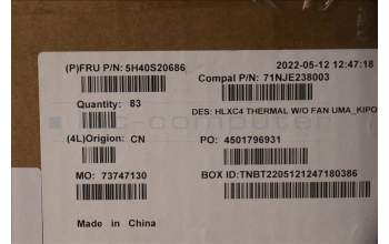 Lenovo 5H40S20686 HEATSINK Heatsink C 21DM Kipo