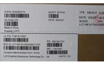 Lenovo 5H40S20770 Heatsink L 82YU AVC