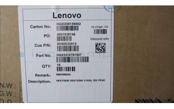 Lenovo 5H40S20814 HEATSINK HEATSINK H 83AL DIS PEAK