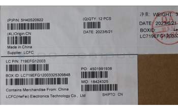 Lenovo 5H40S20922 HEATSINK Heatsink L 83AR DIS WEIHONG