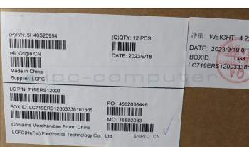 Lenovo 5H40S20954 HEATSINK Heatsink L 82Y5 X2 TAISOL
