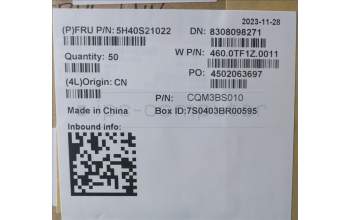 Lenovo 5H40S21022 HEATSINK Heatsink W21KG P28H45 KIPO Plus