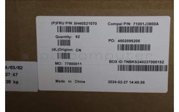 Lenovo 5H40S21070 HEATSINK Heatsink C 83D0 HUA