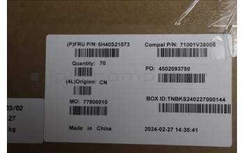 Lenovo 5H40S21073 HEATSINK Heatsink C 83DD HY