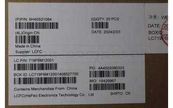 Lenovo 5H40S21084 HEATSINK HEATSINK L 83D5 UMA TAISOL