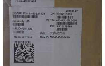 Lenovo 5H40S21134 HEATSINK Heatsink W 21MV HY RMB