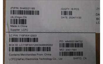 Lenovo 5H40S21185 HEATSINK HEATSINK L 83K0 WEIHONG