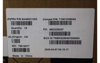 Lenovo 5H40S21203 HEATSINK Thermal module C 83DG HY NEW
