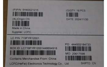 Lenovo 5H40S21215 HEATSINK Heatsink L 83K2 UMA WEIHONG