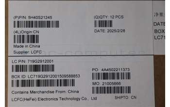 Lenovo 5H40S21245 HEATSINK HEATSINK L 83L7 WEIHONG