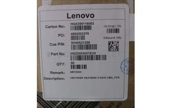 Lenovo 5H40S21258 HEATSINK HEATSINK H 83HX UMA_FCN