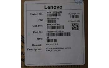Lenovo 5H40S21364 HEATSINK HEATSINK H 83HX UMA_HY_R5_330