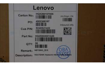 Lenovo 5H40S21422 HEATSINK Heatsink H83TD AMD PINDAI