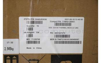 Lenovo 5H40U93036 HEATSINK A360 ALC/ADA 25W UMA TM