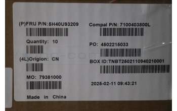 Lenovo 5H40U93209 HEATSINK Yoga9 2024 DIS cooler, TSL