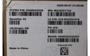 Lenovo 5H40U93220 HEATSINK FRU Thermal Module UMA HS