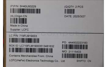 Lenovo 5H40U93229 HEATSINK Intel-HX 150W Cooler,black ,A