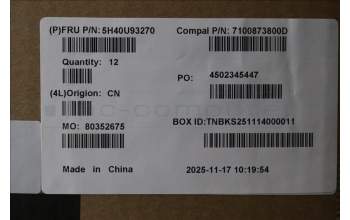 Lenovo 5H40U93270 HEATSINK Thermal Module with sponge