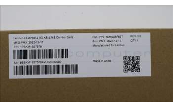 Lenovo 5KM0U87637 Keyboard_Mouse, Wireless, Arabic, Black