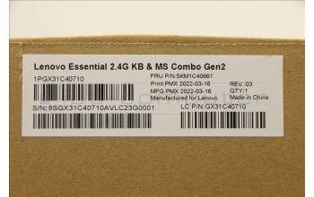 Lenovo 5KM1C40661 KYB_MOUSE Primax R71_G2 2.4G WTG JP