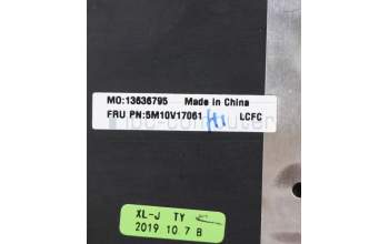 Lenovo 5M10V17061 C-Cover with keyboard, US English Euro, Black, Backlight, US