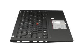 5M10V25577 original Lenovo clavier incl. topcase DE (allemand) noir/noir avec rétro-éclairage et mouse stick