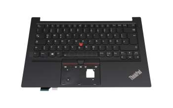 5M10Z27336 original Lenovo clavier incl. topcase DE (allemand) noir/noir avec rétro-éclairage et mouse stick avec interrupteur marche/arrêt