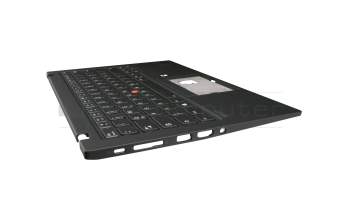 5M10Z27459 original Lenovo clavier incl. topcase DE (allemand) noir/noir avec rétro-éclairage et mouse stick WLAN
