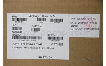 Lenovo MECH_ASM Ccv BLKB SPA UK(LTN)SR FPR_NFC pour Lenovo ThinkPad T14s (20T1/20T0)