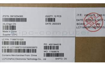 Lenovo 5M10Z54383 MECH_ASM KB w/KB Mlr Num BL(CHY)BUL