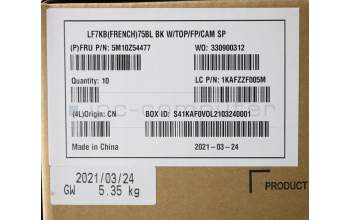 Lenovo 5M10Z54477 MECH_ASM FRU KYB FrenchCc,BK,w/WFC,FPR
