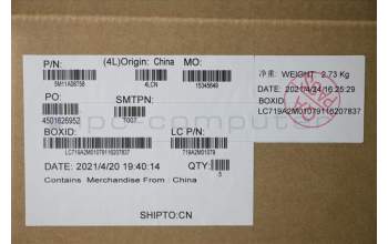 Lenovo 5M11A08758 MECH_ASM FCcoverBLTKBD SWE/FINUK(LTN)NFB