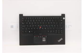 Lenovo 5M11A35111 C-Cover with keyboard, Swedish/Finnish, Black, Backlight, FingerPrint, UK