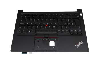 5M11A35117 original Lenovo clavier incl. topcase CH (suisse) noir/noir avec rétro-éclairage et mouse stick