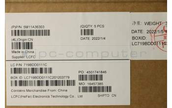 Lenovo 5M11A36303 MECH_ASM KB GER BKLT(T)FPR UK BK