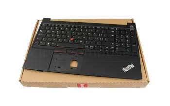 5M11A36339 original Lenovo clavier incl. topcase CH (suisse) noir/noir avec rétro-éclairage et mouse stick