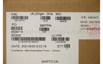 LENOVO 5M11A37176 MECH_ASM KBDW/C UKE (SUN) UK BK