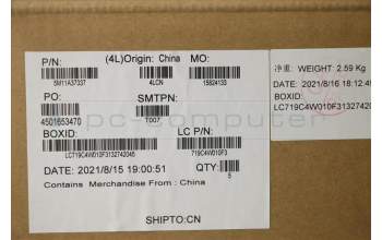 Lenovo 5M11A37337 MECH_ASM KBDW/C IND ENG BKLT(CHY) US BK