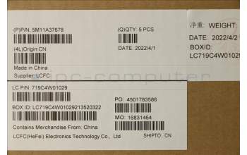 Lenovo 5M11A37678 MECH_ASM KBDW/C LA SPA BKLT(SUN)WW UK BK