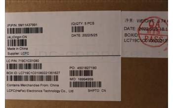 Lenovo 5M11A37991 MECH_ASM KB C 058FRA(TSG)PT UK BK