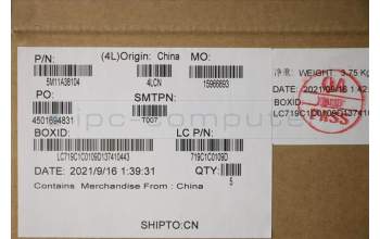 Lenovo 5M11A38104 MECH_ASM KB C UKE(PMX)PT UK BK