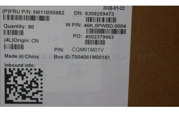 Lenovo 5M11B95882 MECH_ASM CS22 3+2bCPLC,Mylar,BLK,CHY