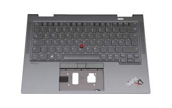 5M11C40999 original Lenovo clavier incl. topcase DE (allemand) gris/gris avec rétro-éclairage et mouse stick