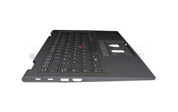 5M11C41071 original Lenovo clavier incl. topcase DE (allemand) gris/gris avec rétro-éclairage et mouse stick