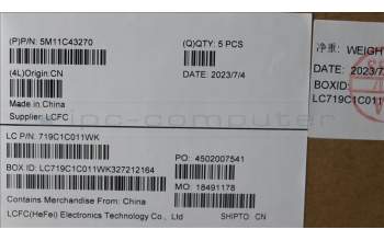 Lenovo 5M11C43270 MECH_ASM KB C BUL(PMX)PT FP UK BK