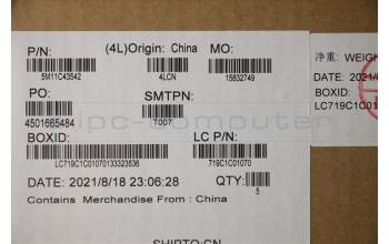 Lenovo 5M11C43542 MECH_ASM KB C ENG BKLT(PMX)PT US BK